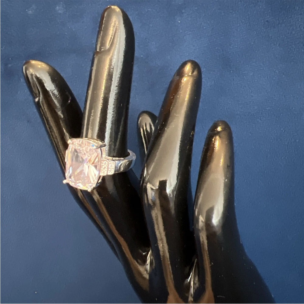 Charter Club Ring Silver Plated Size 6 Engagement Ring Stone